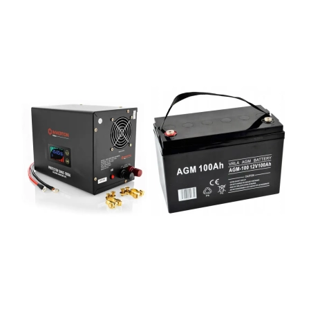 Zasilanie awaryjne UPS Inwerton PROTECTOR SINUS 800H + AGM 100Ah